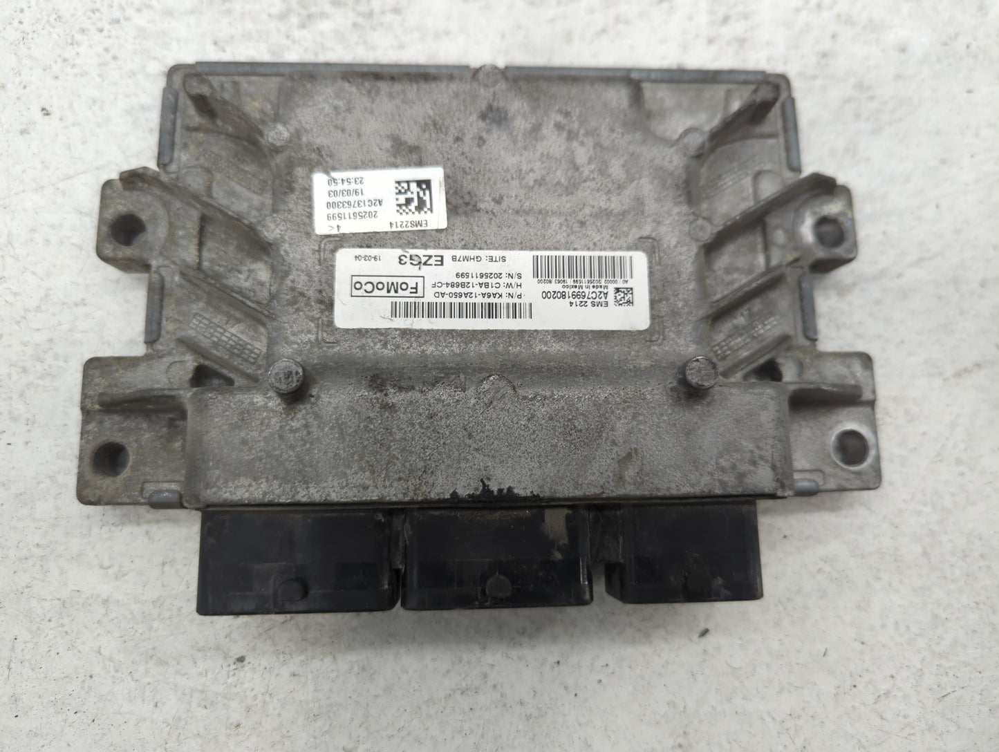 2019 Ford Fiesta PCM Engine Control Computer ECU ECM PCU OEM P/N:D2BA-12B684-BC KA6A-12A650-EC Fits OEM Used Auto Parts - Oe