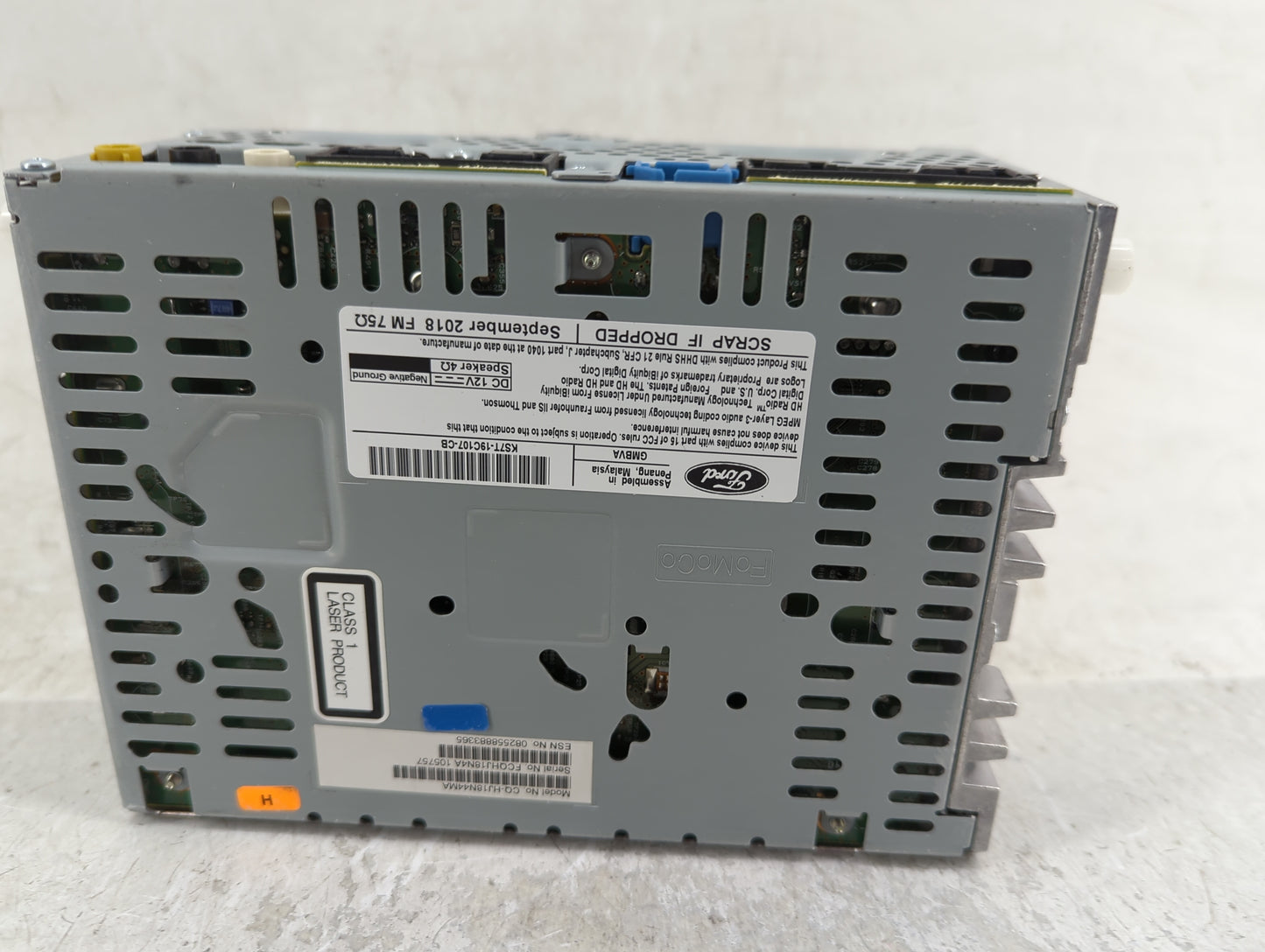 2019-2020 Ford Fusion Radio AM FM Cd Player Receiver Replacement P/N:KS7T-19C107-CB Fits Fits 2019 2020 OEM Used Auto Parts