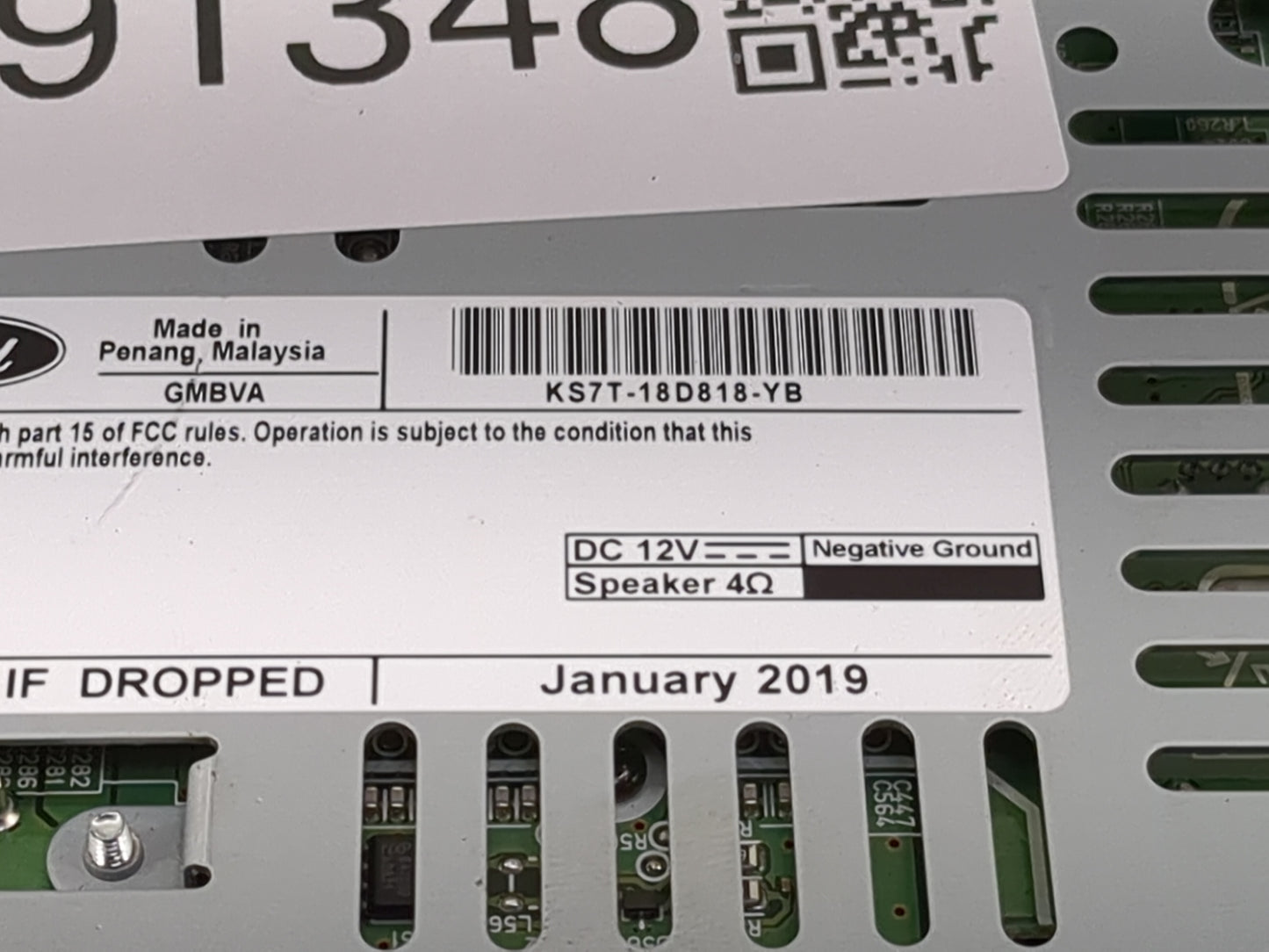 2017-2020 Ford Fusion Radio AM FM Cd Player Receiver Replacement P/N:KS7T-18D818-YB Fits Fits 2017 2018 2019 2020 OEM Used A