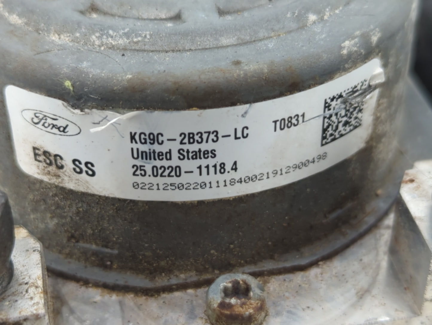 2019-2020 Ford Fusion ABS Pump Control Module Replacement P/N:KG9C-2B373-LC Fits Fits 2019 2020 OEM Used Auto Parts - Oemuse