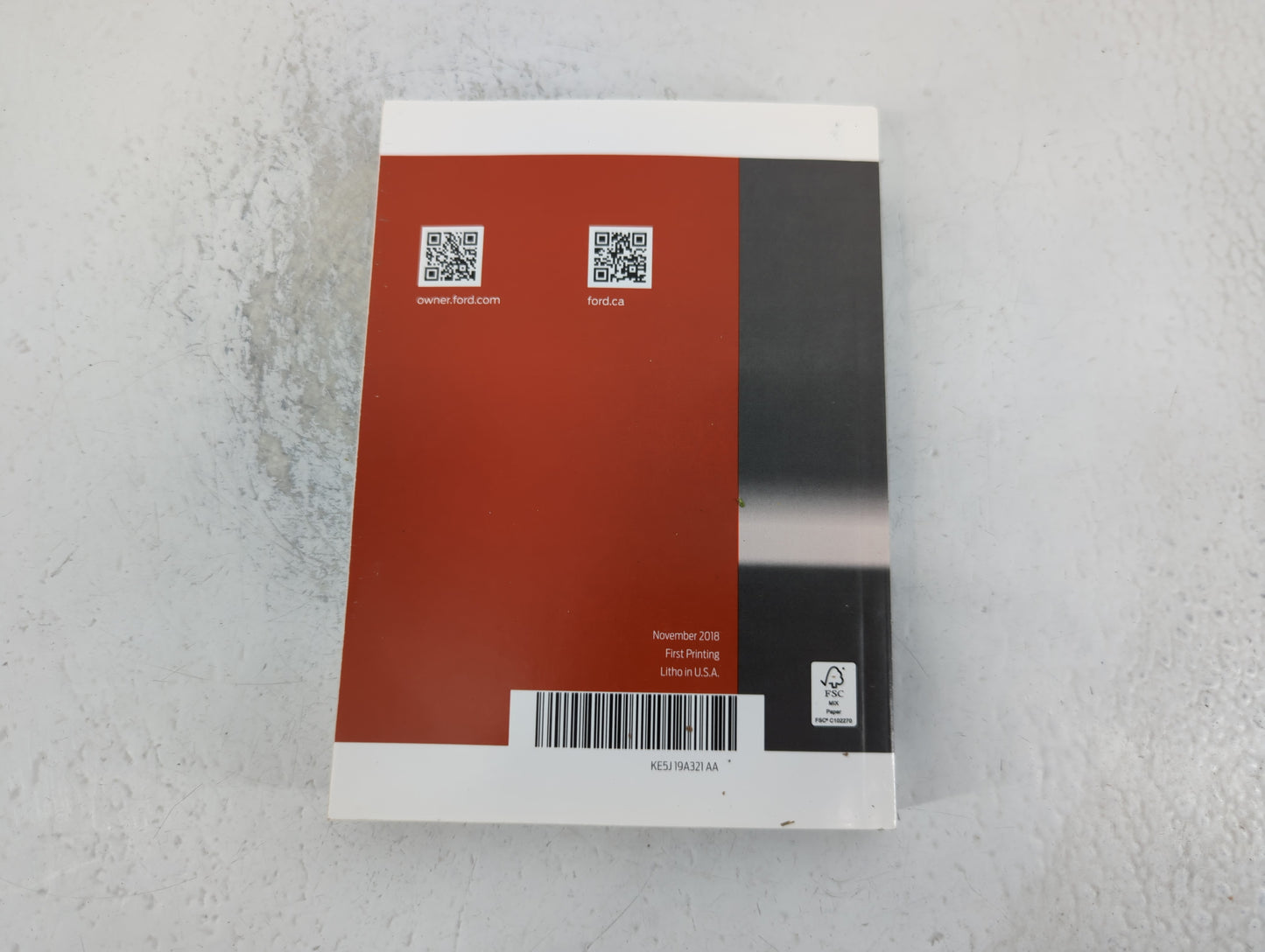 2019 Ford Fusion Owners Manual Book Guide P/N:KE5J 19A321 AA OEM Used Auto Parts - Oemusedautoparts1.com
