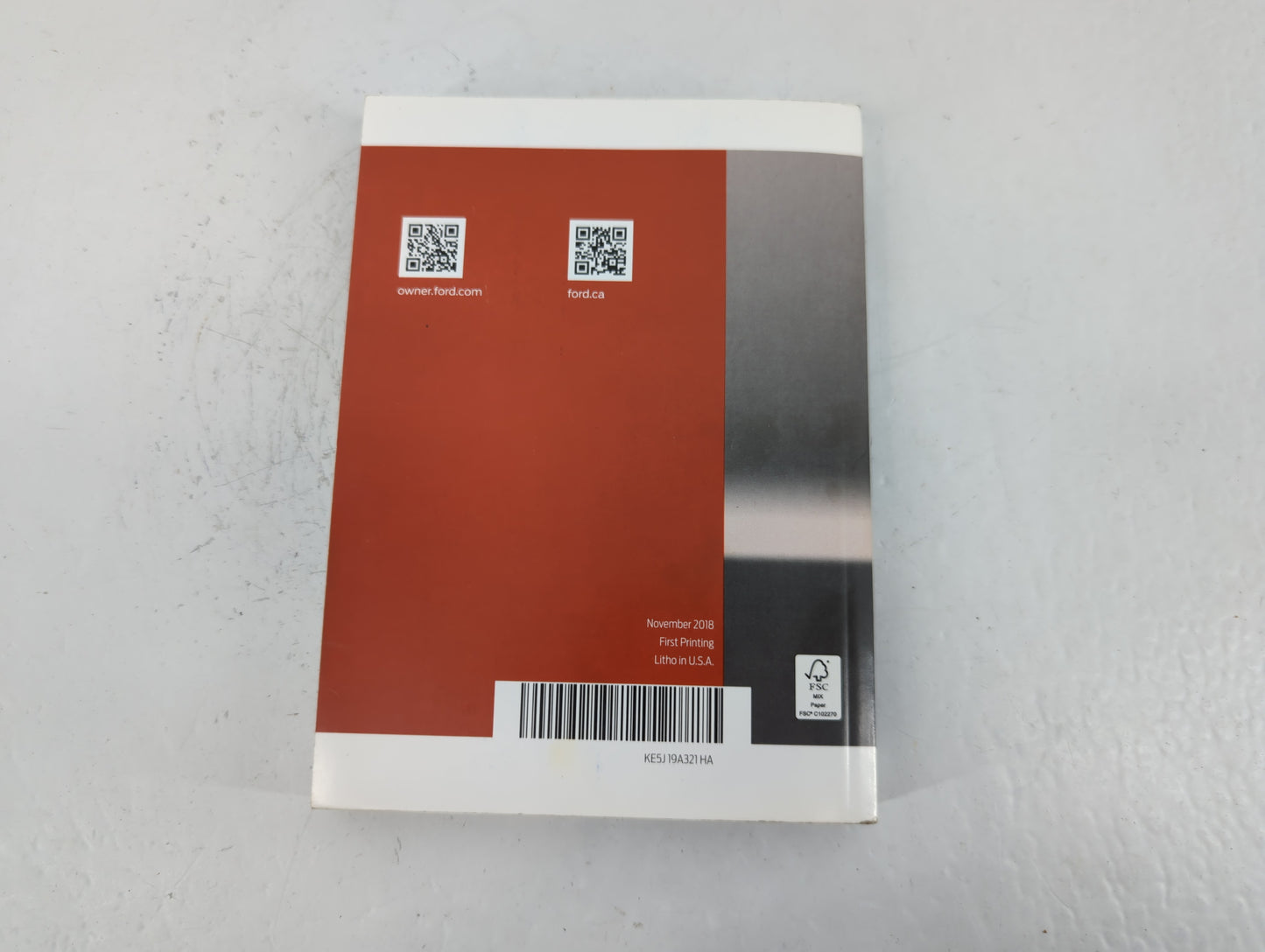 2019 Ford Fusion Owners Manual Book Guide P/N:KE5J 19A321 HA OEM Used Auto Parts - Oemusedautoparts1.com