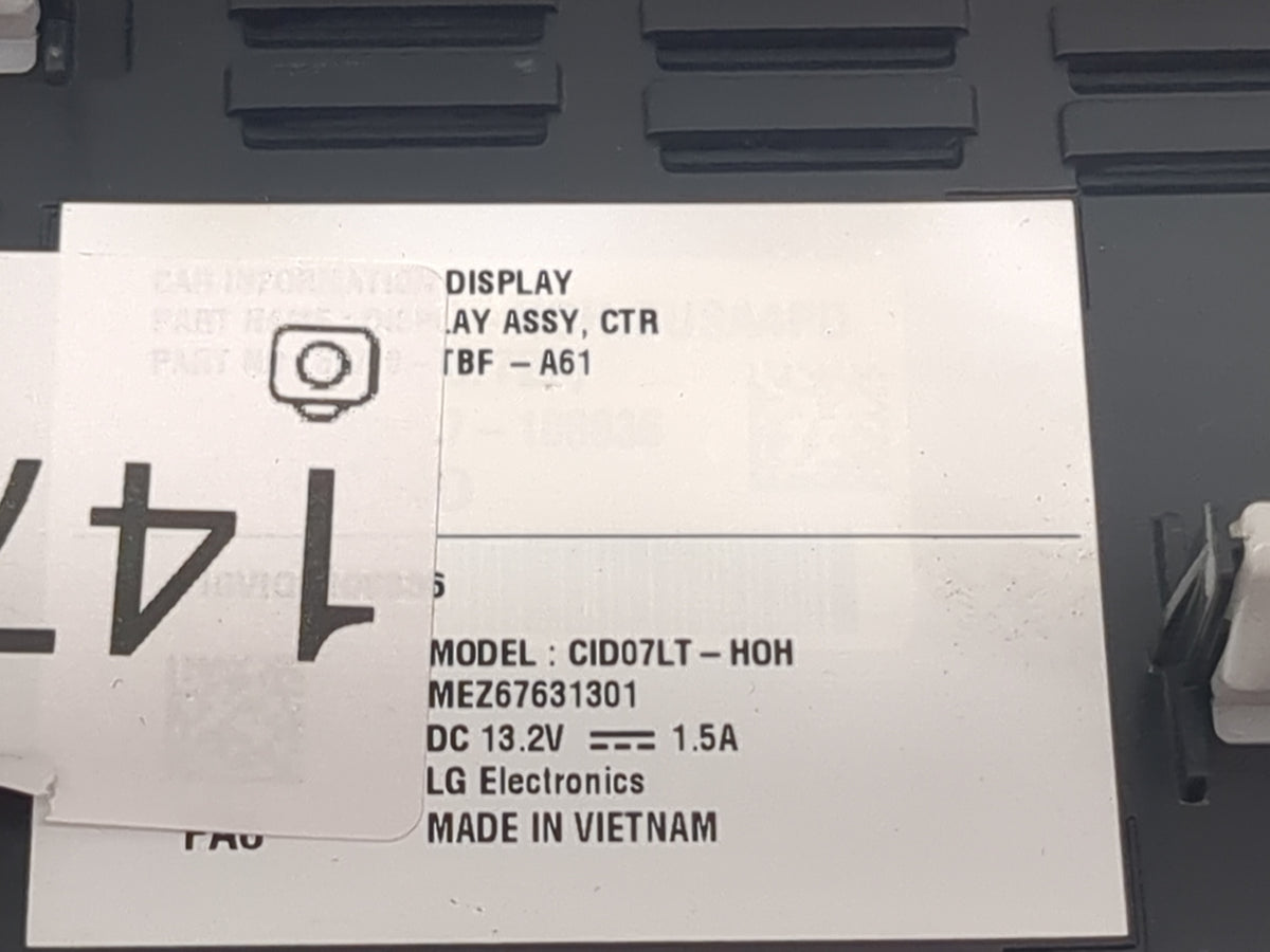 2019 Honda Civic Information Radio Display Screen - Oemusedautoparts1.com