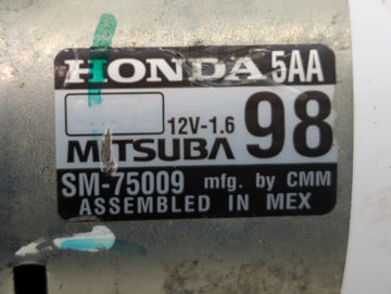 2016-2017 Honda Civic Car Starter Motor Solenoid OEM P/N:SM-75009 Fits Fits 2016 2017 2020 OEM Used Auto Parts