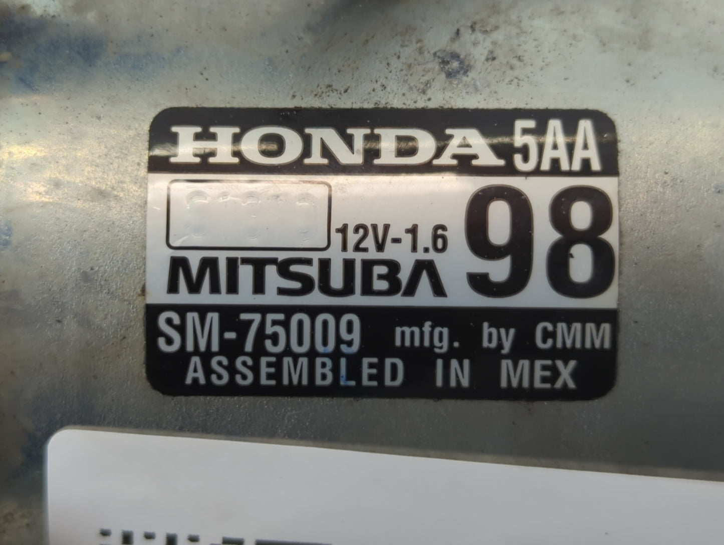 2016-2017 Honda Civic Car Starter Motor Solenoid OEM P/N:SM-75009 Fits Fits 2016 2017 2020 OEM Used Auto Parts - Oemusedauto