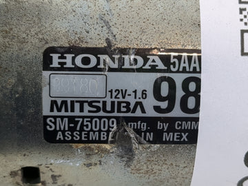 2020 Honda Cr-V Car Starter Motor Solenoid OEM P/N:SM-75009 Fits Fits 2016 2017 OEM Used Auto Parts