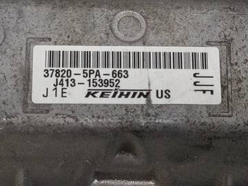2019 Honda Cr-V PCM Engine Control Computer ECU ECM PCU OEM P/N:37820-5PA-663 37820-5PA-662 Fits OEM Used Auto Parts