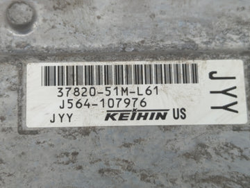 2019 Honda Hr-V PCM Engine Control Computer ECU ECM PCU OEM P/N:37820-51M-L51 37820-51M-L61 Fits OEM Used Auto Parts