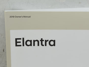 2019 Hyundai Elantra Owners Manual Book Guide OEM Used Auto Parts