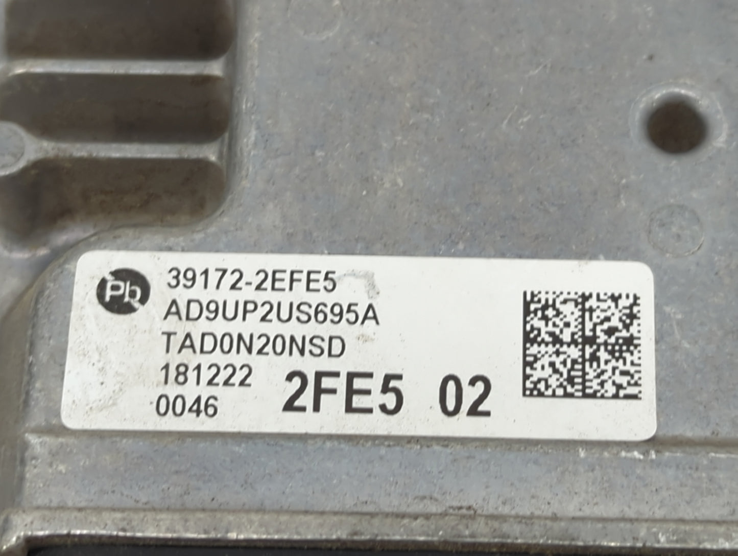 2019 Hyundai Elantra PCM Engine Control Computer ECU ECM PCU OEM P/N:39172-2EFE5 AD9UP2US695A, TAD0N20NSD, 39173-2EFE5 Fits