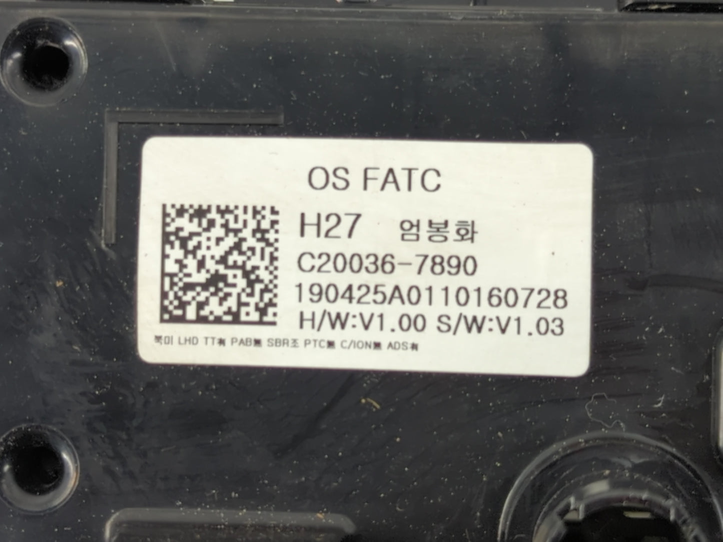2018-2021 Hyundai Kona Climate Control Module Temperature AC/Heater Replacement P/N:C20036-7890 97250-J9070 Fits OEM Used Au