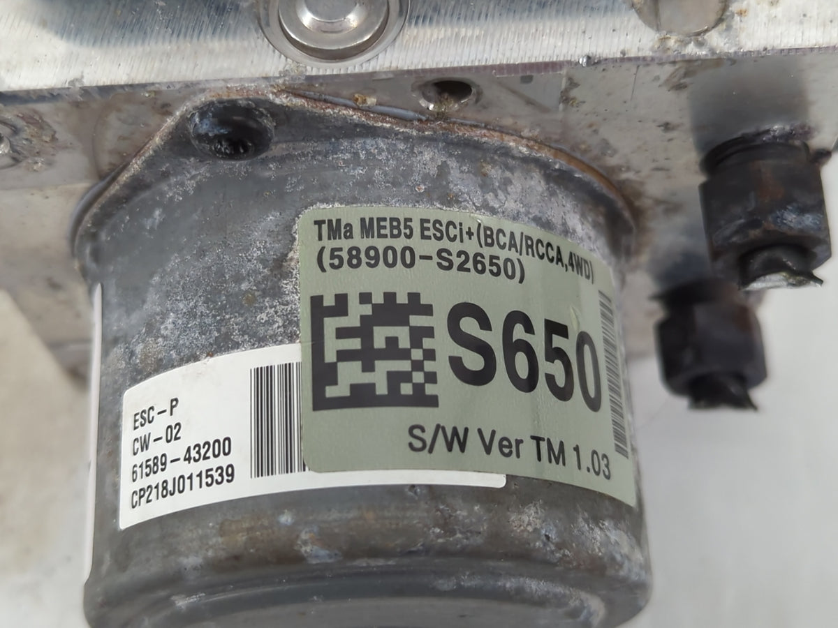 2019-2020 Hyundai Santa Fe Anti-Lock Brake ABS Pump Module Actuator OEM P/N:58900-S2650 Fits Fits 2019 2020 OEM Used Auto Pa
