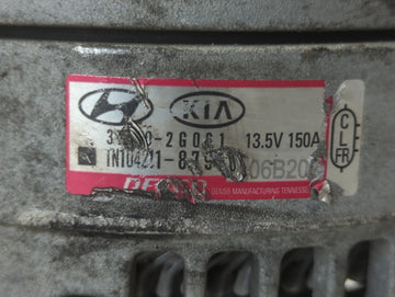 2019-2020 Hyundai Santa Fe Alternator Replacement Generator Charging Assembly Engine OEM P/N:37300-2G061 Fits OEM Used Auto Parts