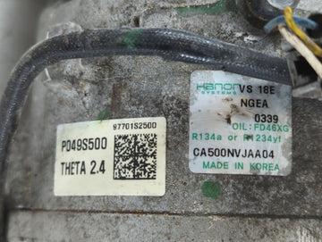 2019-2020 Hyundai Santa Fe Air Conditioning A/c Ac Compressor Oem