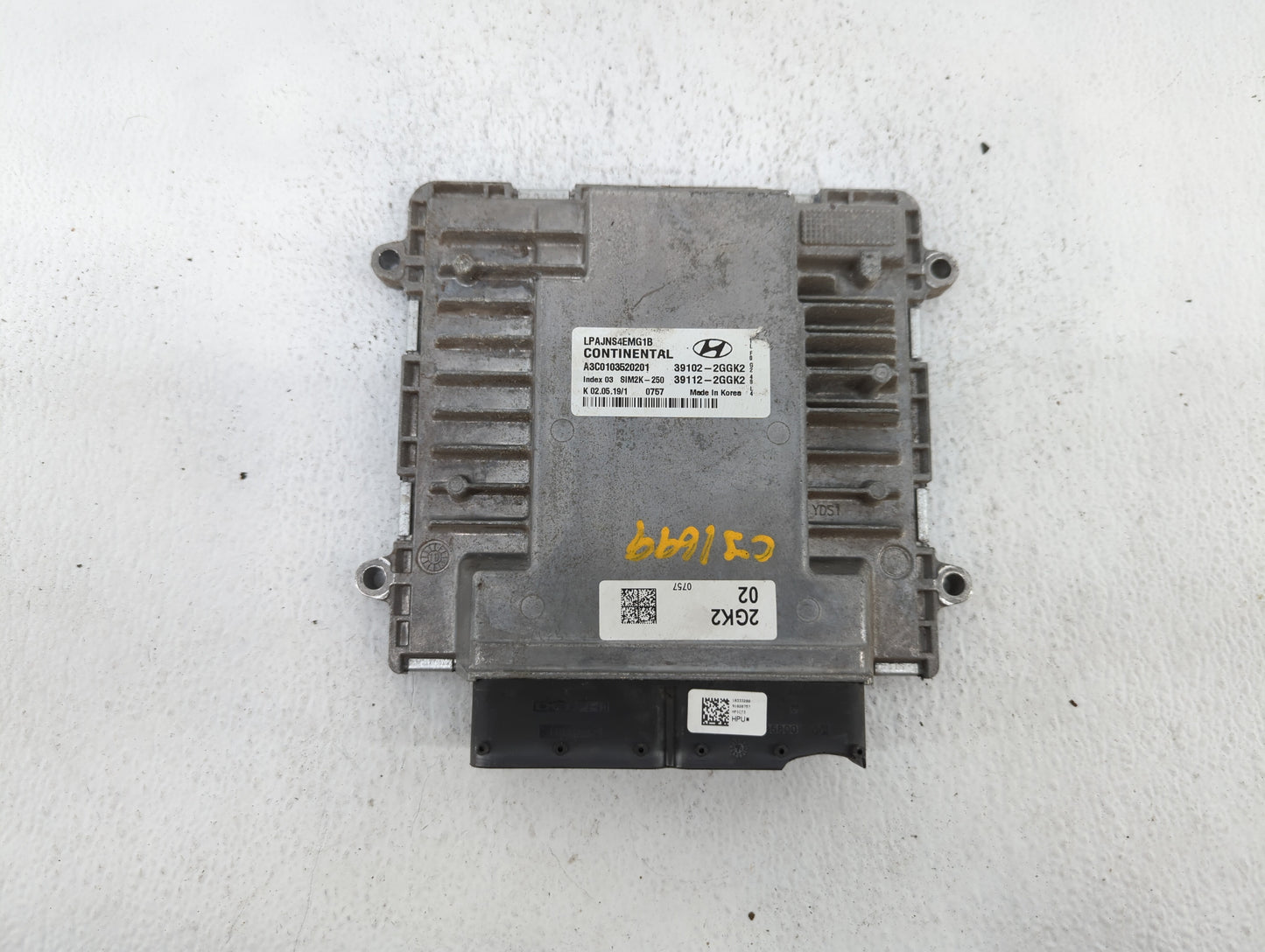 2018-2019 Hyundai Sonata PCM Engine Control Computer ECU ECM PCU OEM P/N:39102-2GGK2 39112-2GGK2 Fits Fits 2018 2019 OEM Use