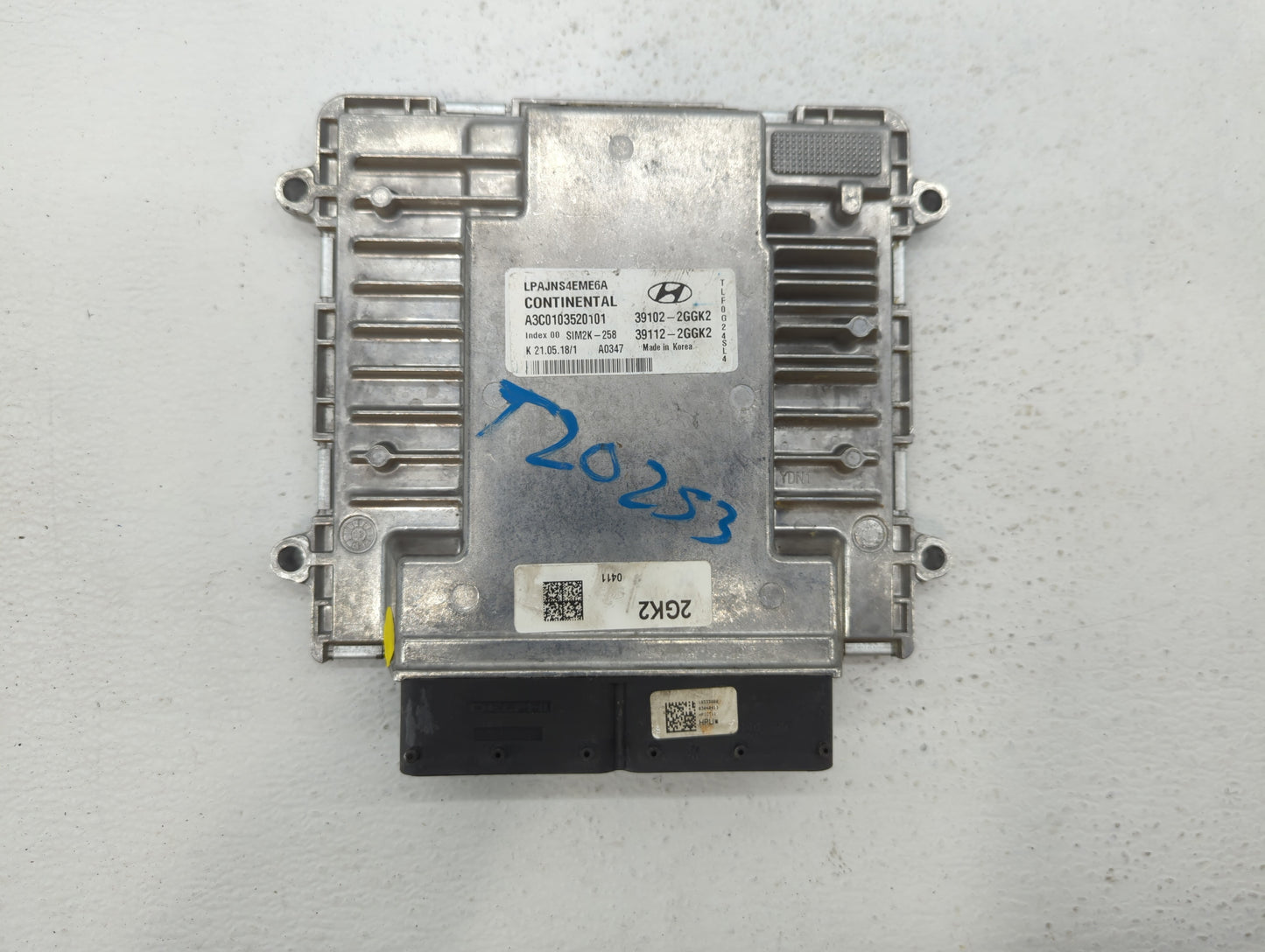 2018-2019 Hyundai Sonata PCM Engine Control Computer ECU ECM PCU OEM P/N:39112-2GGK0 39102-2GGK0, 39102-2GGJ0 Fits Fits 2018