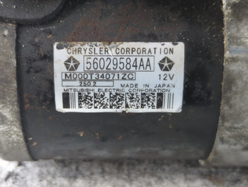 2015-2019 Hyundai Sonata Car Starter Motor Solenoid OEM P/N:M000T34071ZC 56029584AA Fits Fits 2015 2016 2017 2018 2019 2020 OEM Used Auto Parts