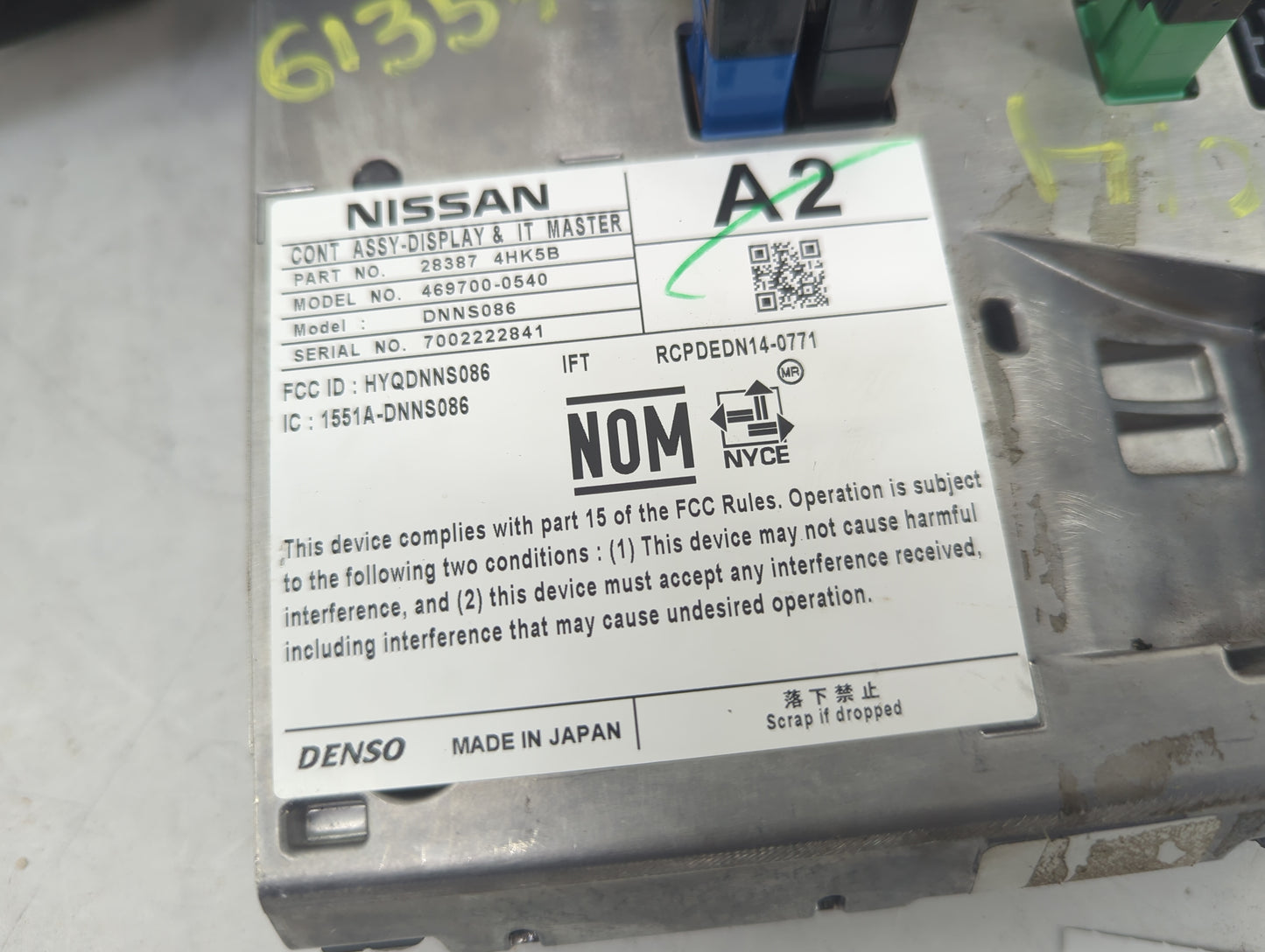 2018-2019 Infiniti Q50 Information Display Screen - Oemusedautoparts1.com