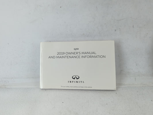2019 Infiniti Q50 Owners Manual Book Guide P/N:OM19E0 0V37U0 OEM Used Auto Parts