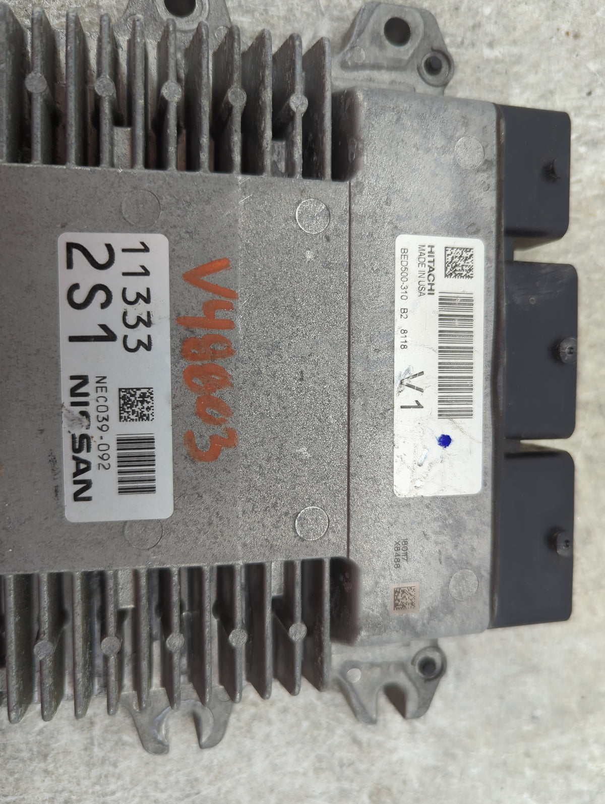 2019 Infiniti Qx50 PCM Engine Control Computer ECU ECM PCU OEM P/N:NEC039-092 BED500-310 Fits OEM Used Auto Parts - Oemuseda