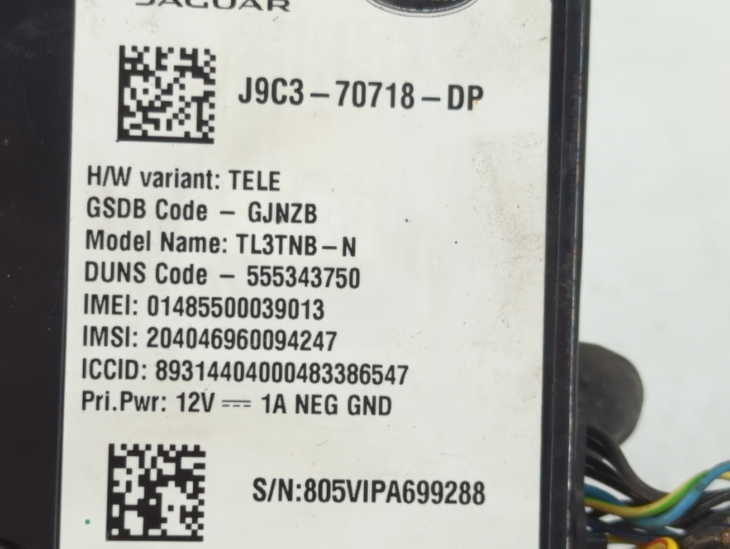 2018-2019 Jaguar E-Pace Radio AM FM Cd Player Receiver Replacement P/N:J9C3-70718-DP Fits Fits 2018 2019 OEM Used Auto Parts