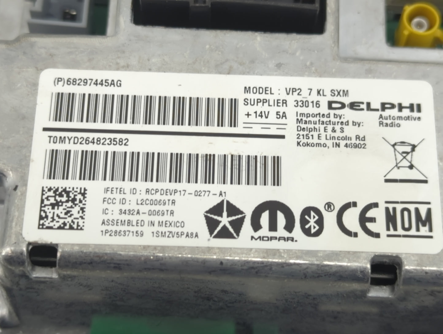 2019-2019 Jeep Cherokee Radio Control Panel - Oemusedautoparts1.com