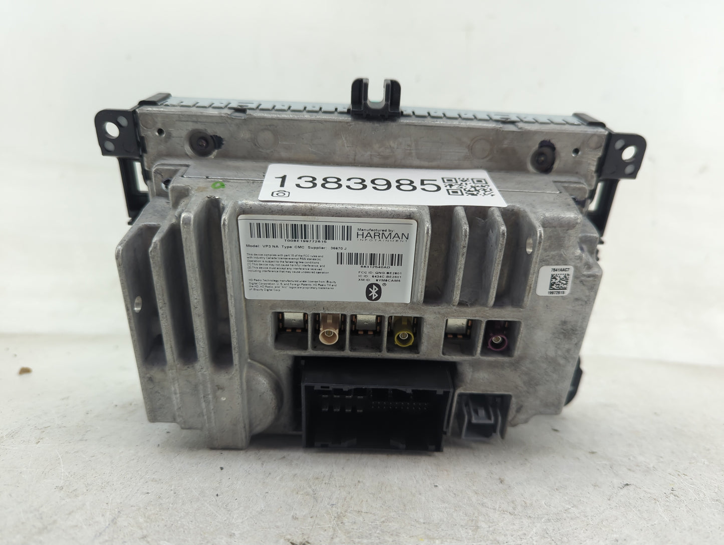 2019 Jeep Cherokee Radio AM FM Cd Player Receiver Replacement P/N:68312540AD Fits OEM Used Auto Parts - Oemusedautoparts1.co