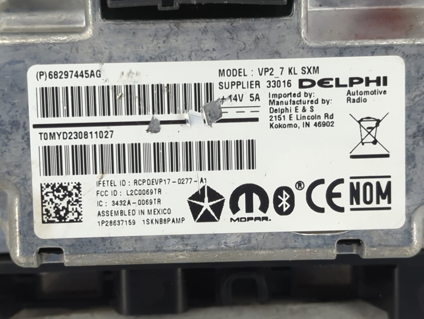 2019 Jeep Cherokee Information Display Screen - Oemusedautoparts1.com