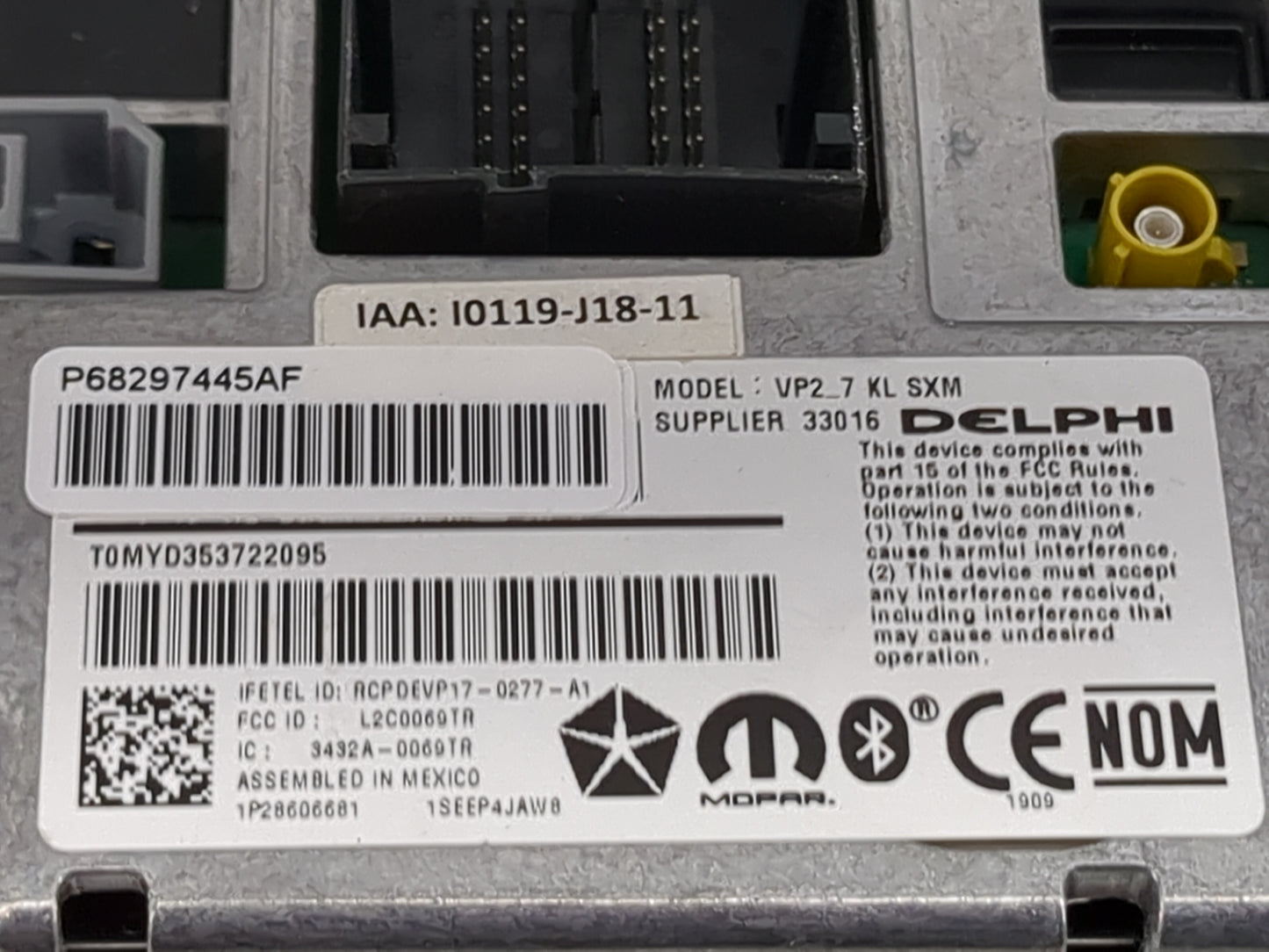 2019 Jeep Cherokee Information Display Screen 1479685 - Oemusedautoparts1.com