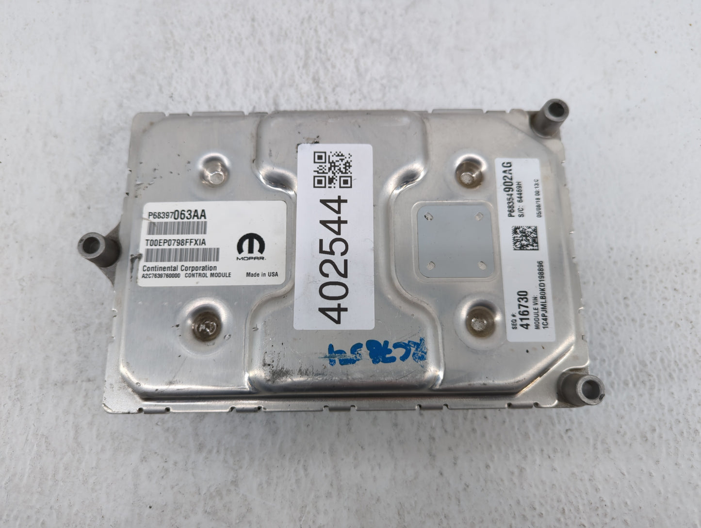 2019-2020 Jeep Cherokee PCM Engine Control Computer ECU ECM PCU OEM P/N:P68354902AG 68354900AG, 68447031AF Fits Fits 2019 20