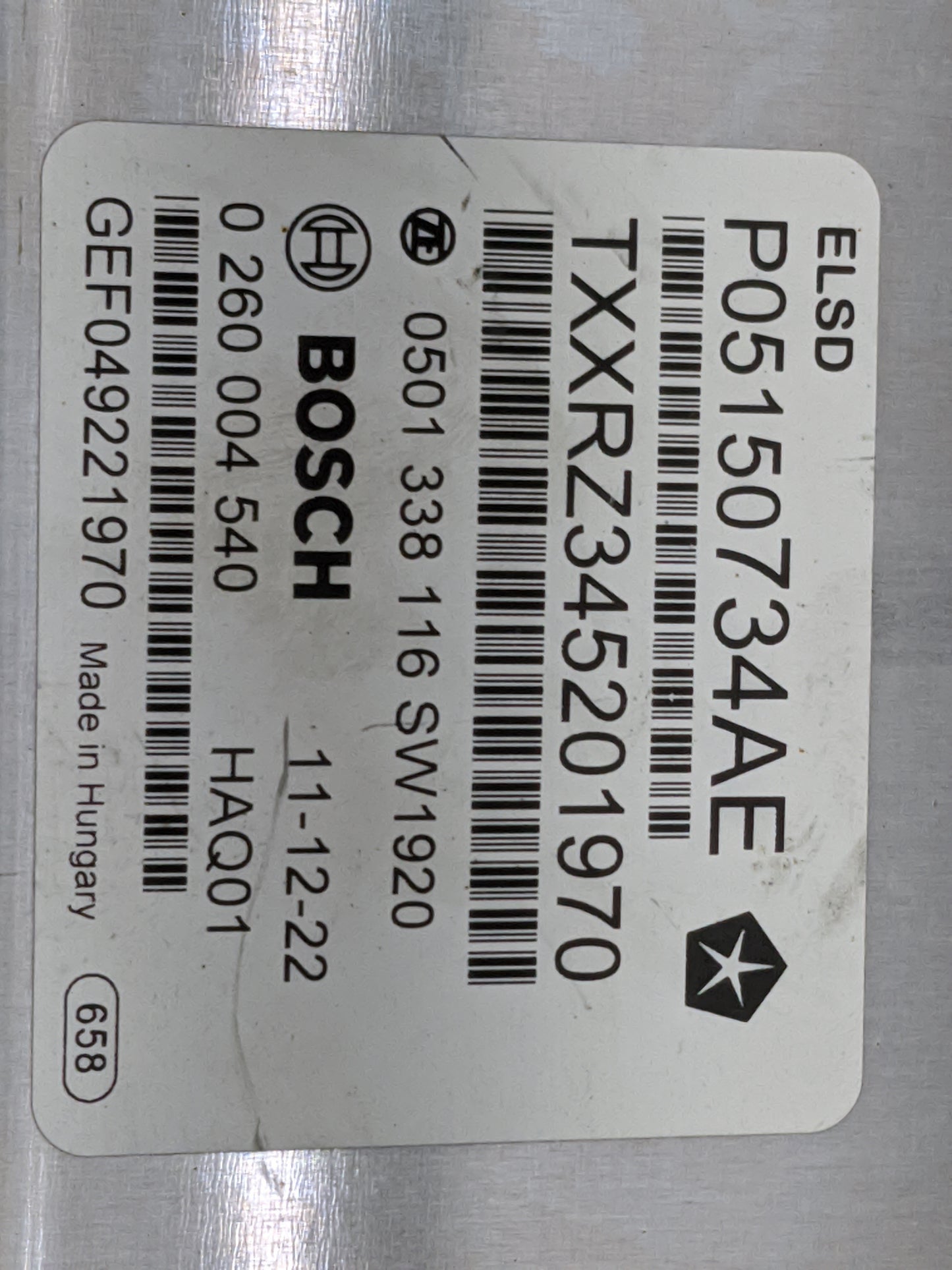 2019 Jeep Grand Cherokee PCM Engine Control Computer ECU ECM PCU OEM P/N:P05150734AE 0501338116, 0260004540 Fits OEM Used Au