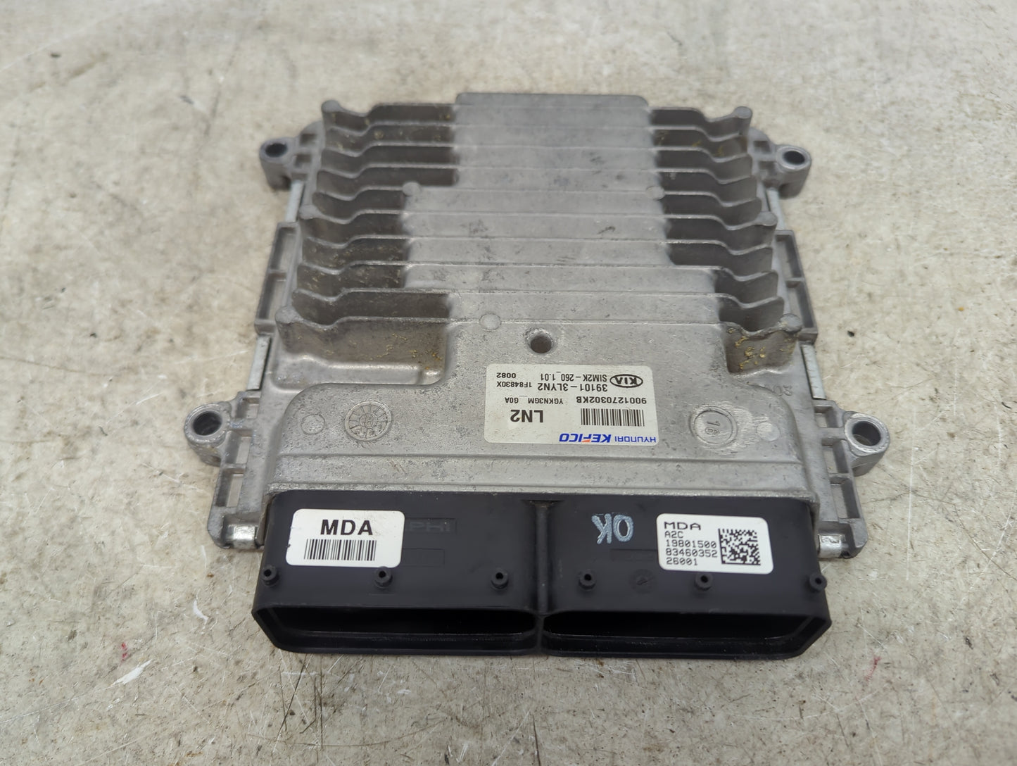 2017-2019 Kia Cadenza PCM Engine Control Computer ECU ECM PCU OEM P/N:39101-3LVN2 9001270302KB, SIM2K-260 Fits Fits 2017 201