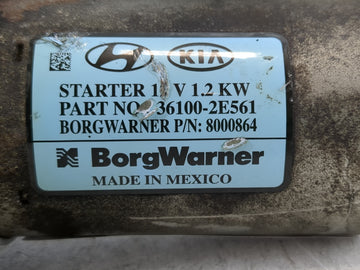 2017-2022 Kia Forte Car Starter Motor Solenoid OEM P/N:36100-2E561 Fits Fits 2017 2018 2019 2020 2021 2022 OEM Used Auto Parts