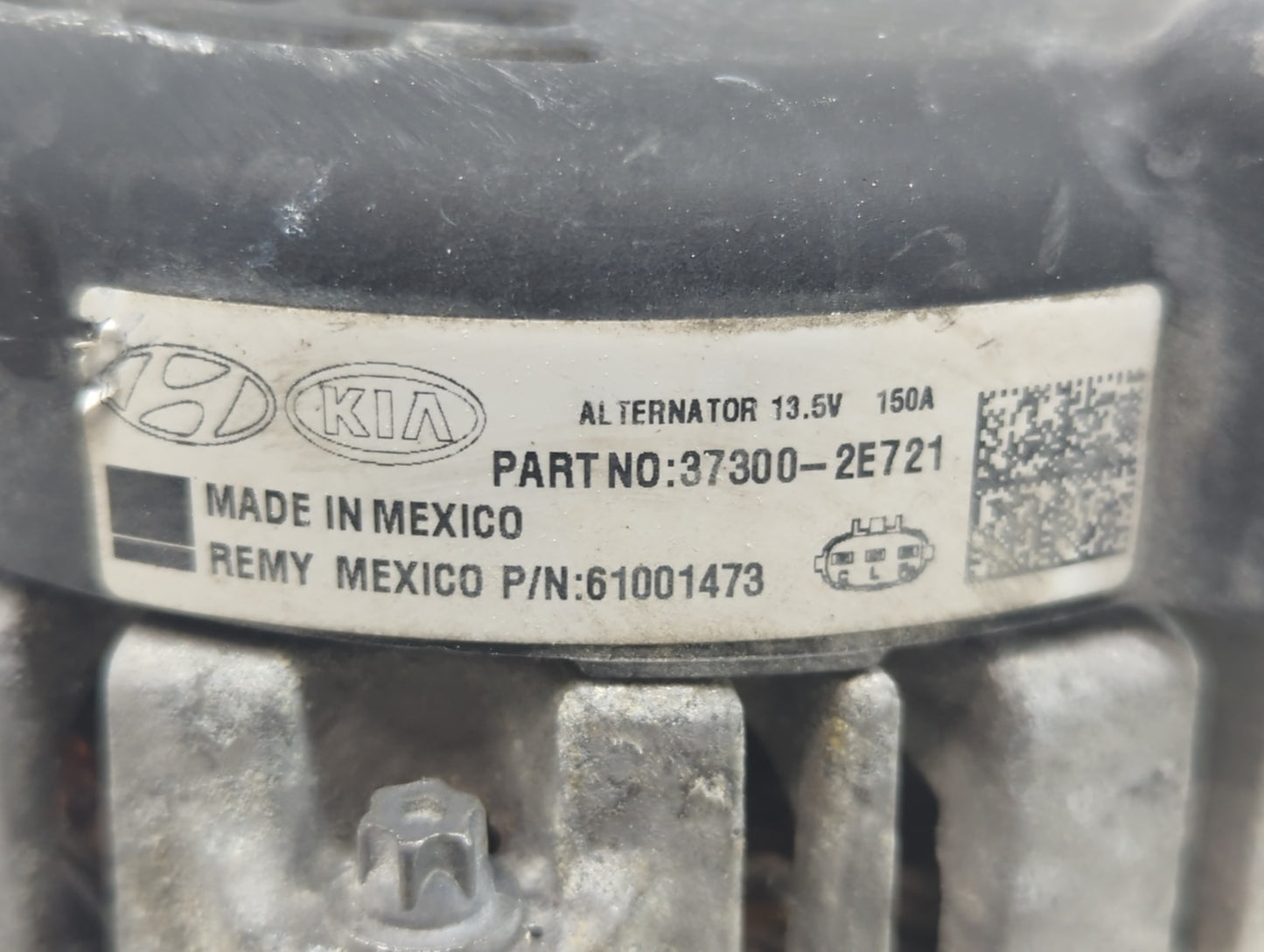2017-2022 Kia Forte Alternator Replacement Generator Charging Assembly Engine OEM P/N:37300-2E721 Fits OEM Used Auto Parts -