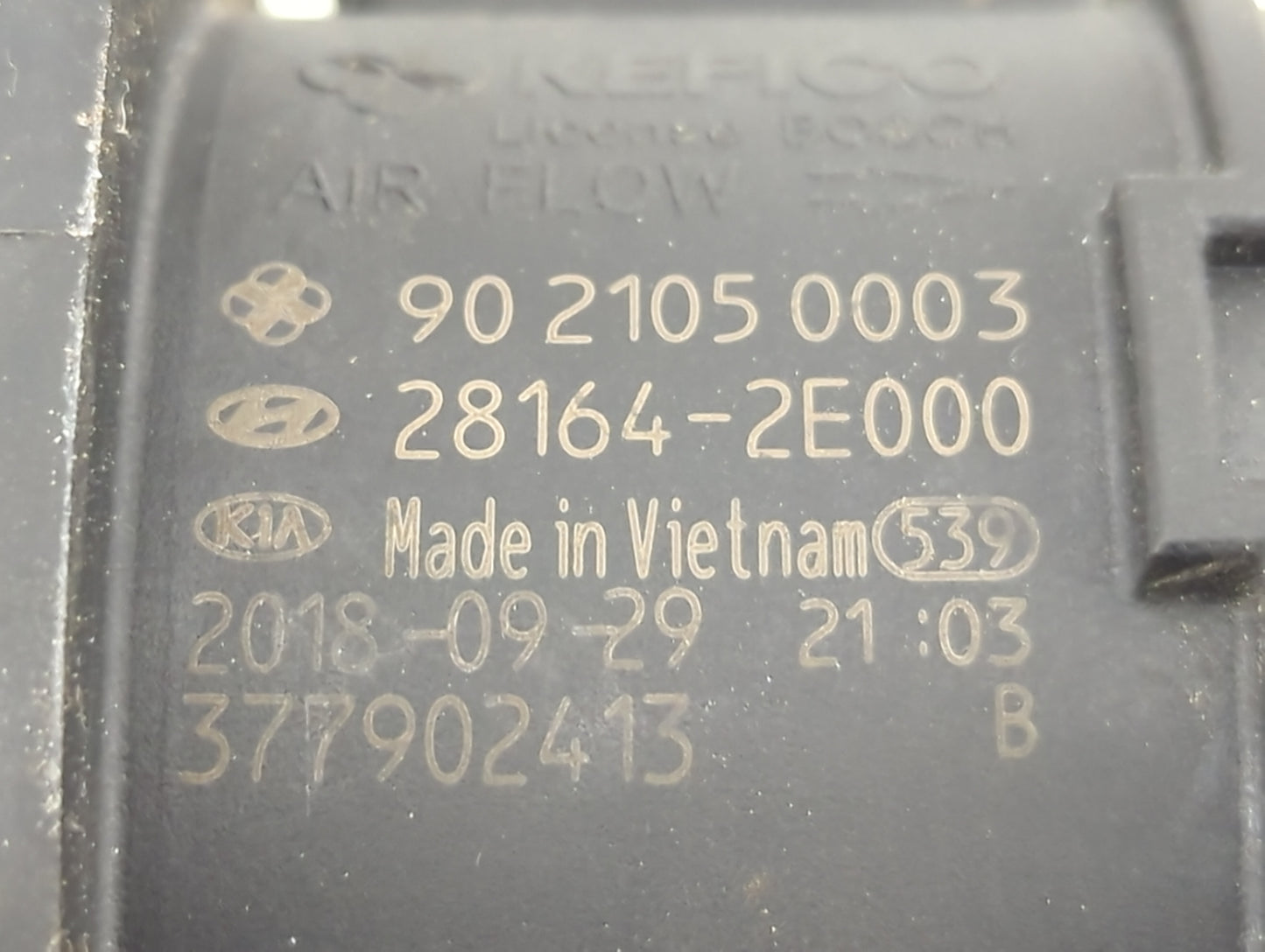 2019-2022 Kia Forte Mass Air Flow Meter Maf 1487647 - Oemusedautoparts1.com