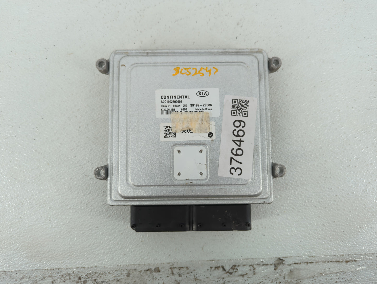 2019 Kia Forte PCM Engine Control Computer ECU ECM PCU OEM P/N:39199-2E036 Fits OEM Used Auto Parts - Oemusedautoparts1.com