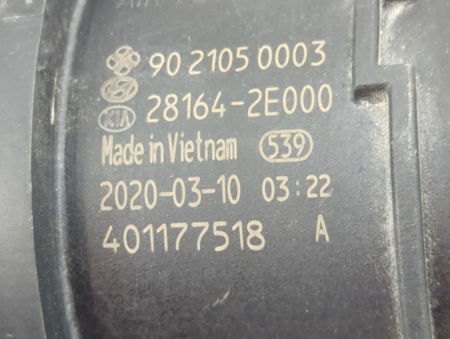 2017-2020 Kia Optima Mass Air Flow Meter Maf 1463563 - Oemusedautoparts1.com