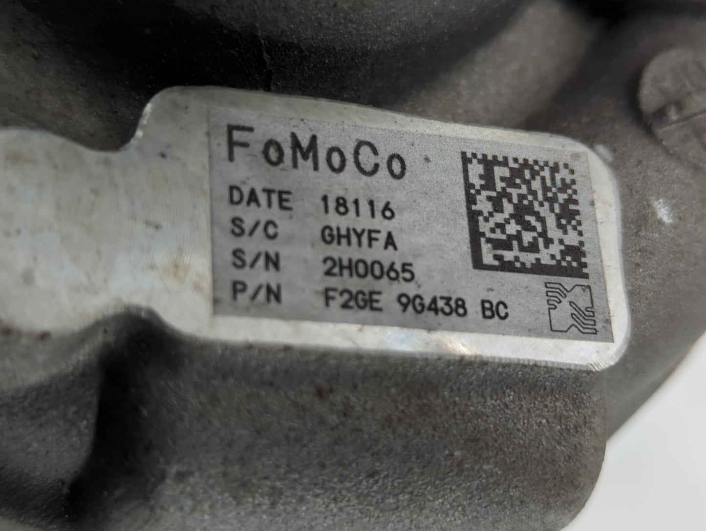 2017 Lincoln Mkc Turbocharger Turbo Charger Super Charger Supercharger - Oemusedautoparts1.com