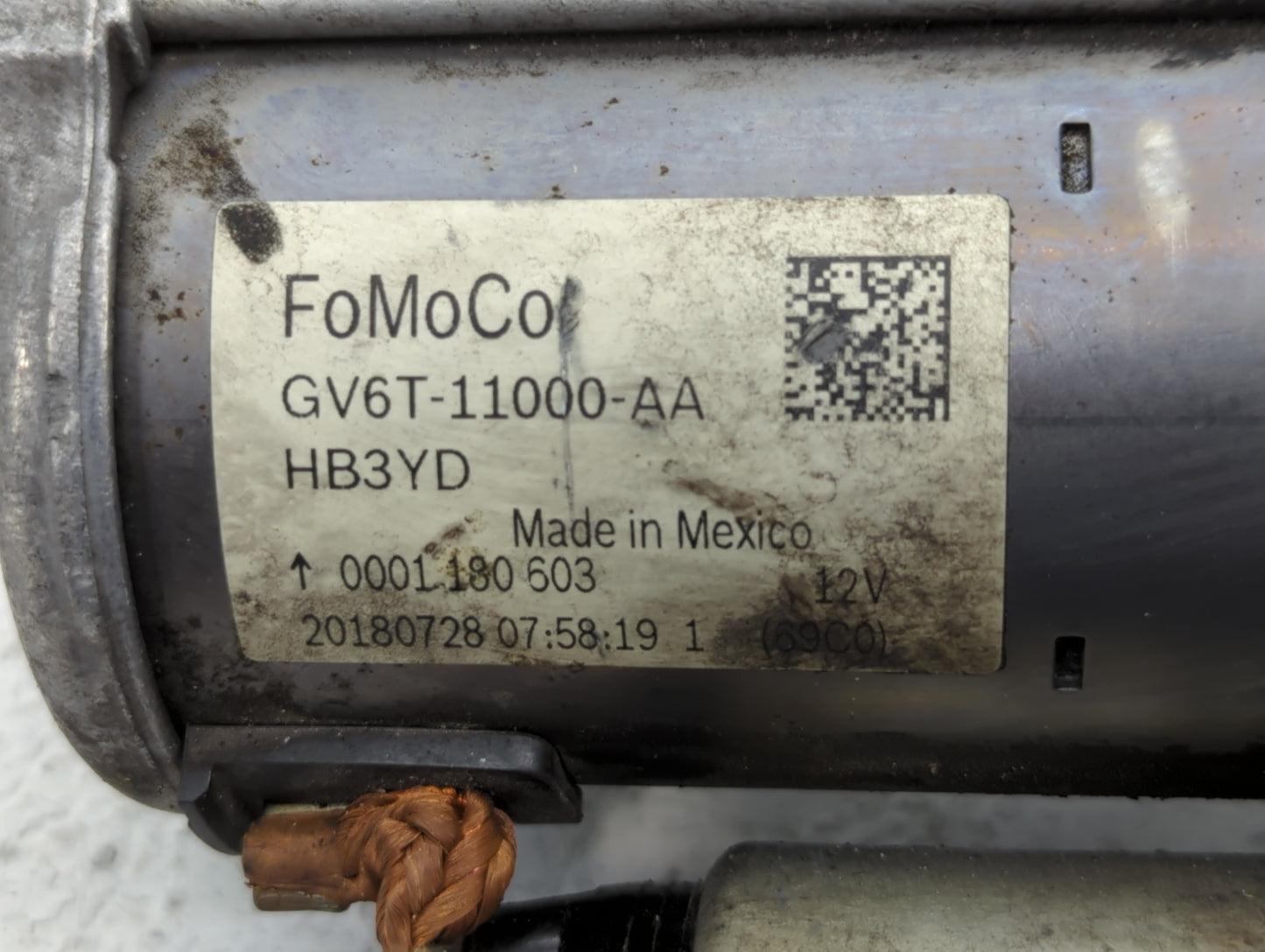 2017-2019 Lincoln Mkc Car Starter Motor Solenoid OEM P/N:GV61-11000-BA Fits Fits 2017 2018 2019 2020 2021 2022 OEM Used Auto