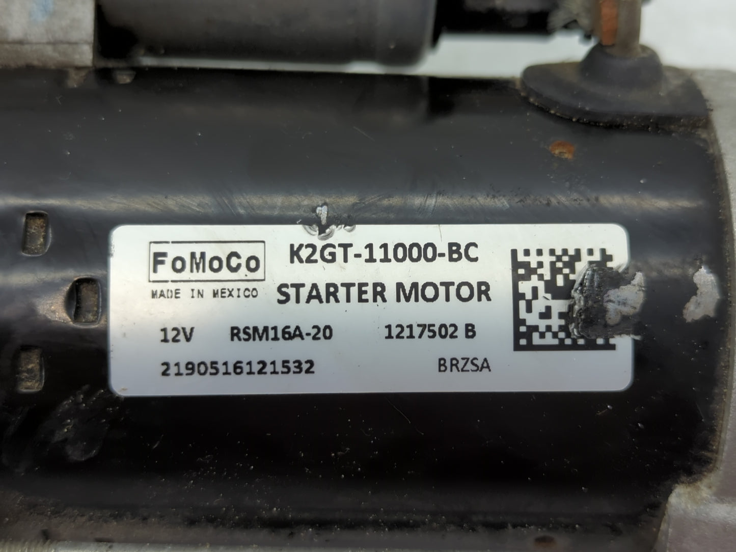 2019 Lincoln Nautilus Car Starter Motor Solenoid OEM P/N:k2GT-11000-BC Fits Fits 2020 2021 2022 OEM Used Auto Parts - Oemuse
