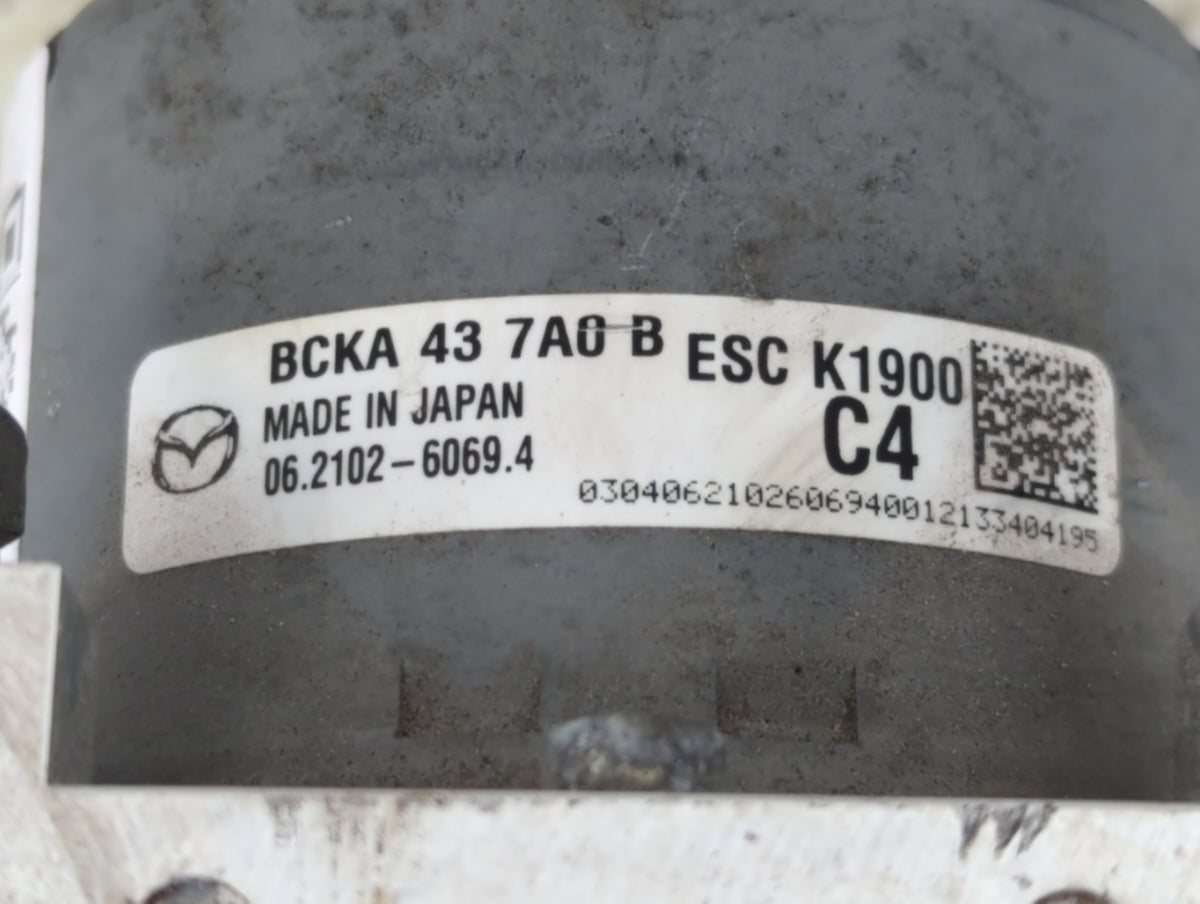 2019-2022 Mazda 3 Anti-Lock Brake ABS Pump Module Actuator OEM P/N:BCKA 43 7A0 B Fits Fits 2019 2020 2021 2022 OEM Used Auto