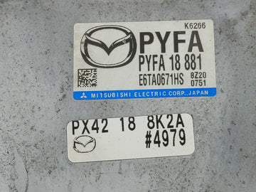2019-2022 Mazda Cx-5 PCM Engine Control Computer ECU ECM PCU OEM P/N:E6TA0671HS PYFA 18 881 Fits Fits 2019 2020 2021 2022 OEM Used Auto Parts