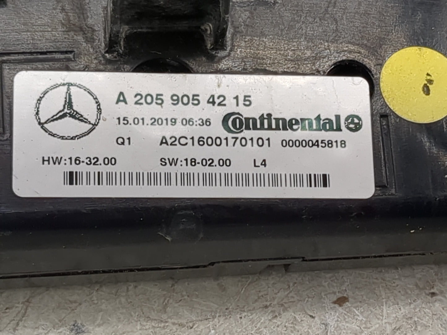 2015-2019 Mercedes-Benz C300 Climate Control Module Temperature AC/Heater Replacement P/N:A2059054215 Fits OEM Used Auto Par