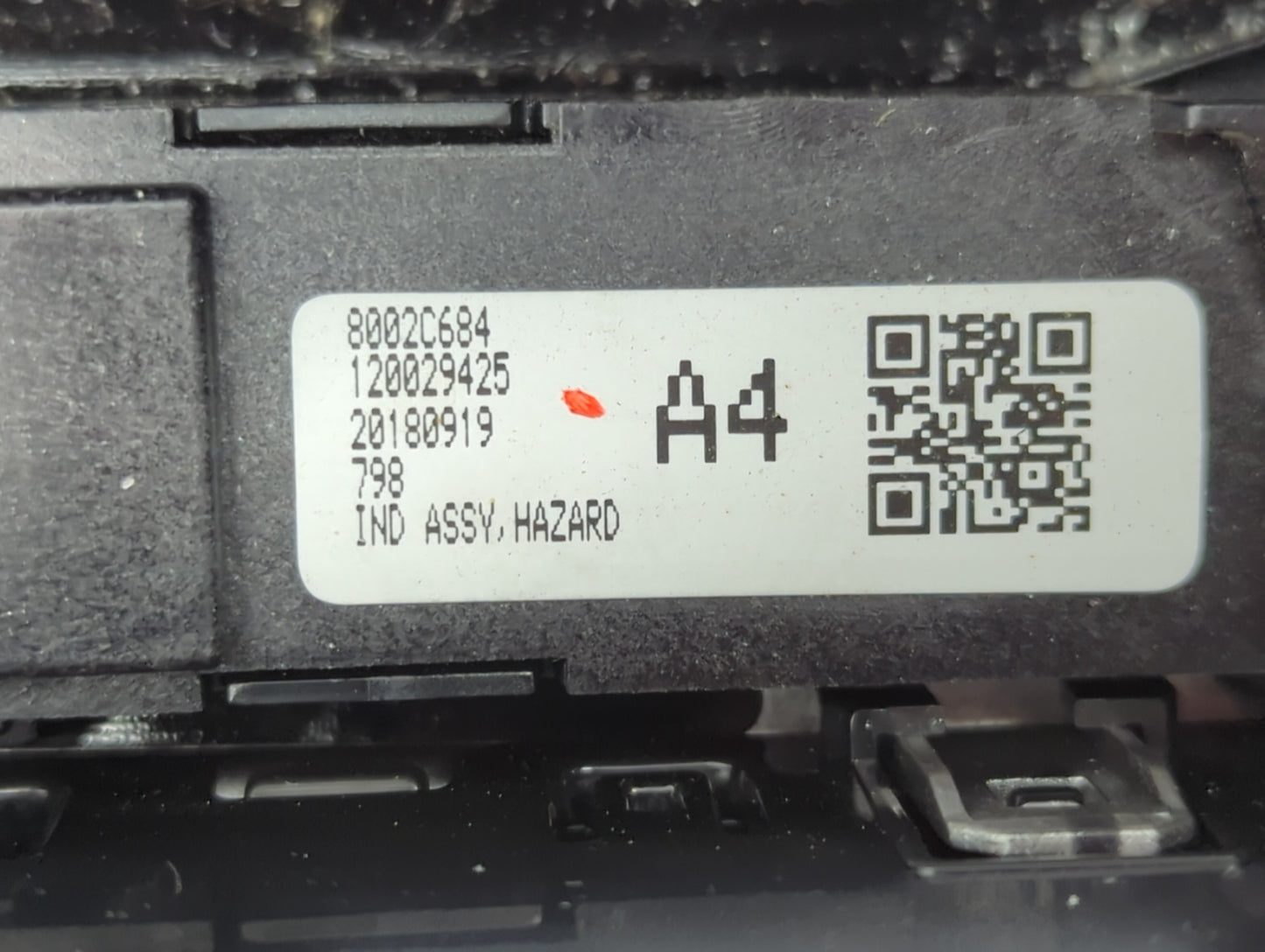 2019 Mitsubishi Eclipse Cross Hazard Switch 8002c684 - Oemusedautoparts1.com