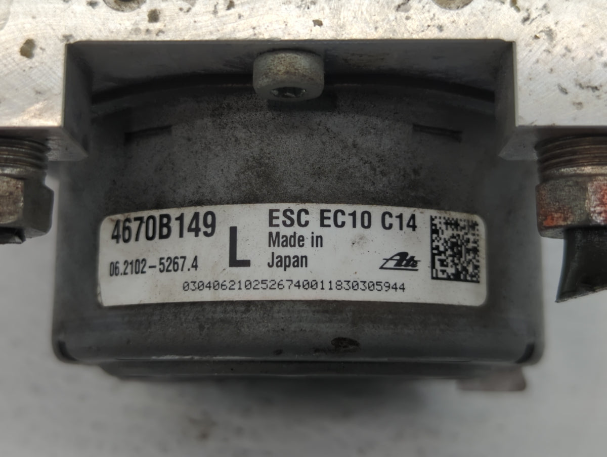 2019 Mitsubishi Eclipse Cross Anti-Lock Brake ABS Pump Module Actuator OEM P/N:4670B149 Fits OEM Used Auto Parts - Oemusedau