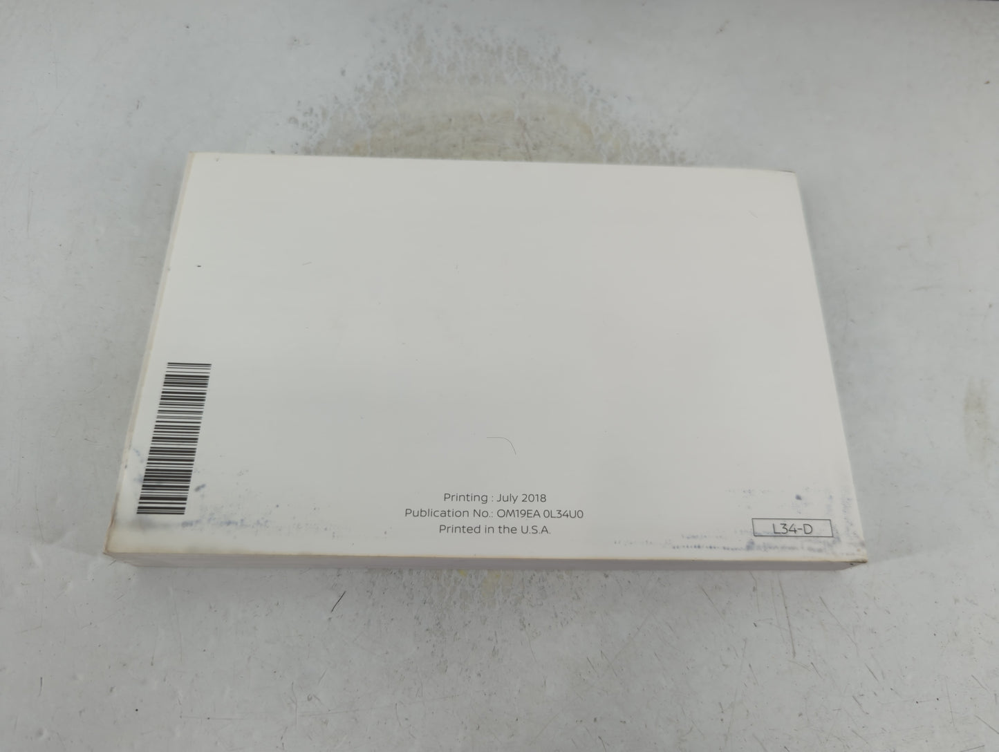 2019 Nissan Altima Owners Manual Book Guide P/N:OM19EA 0L34U0 OEM Used Auto Parts - Oemusedautoparts1.com