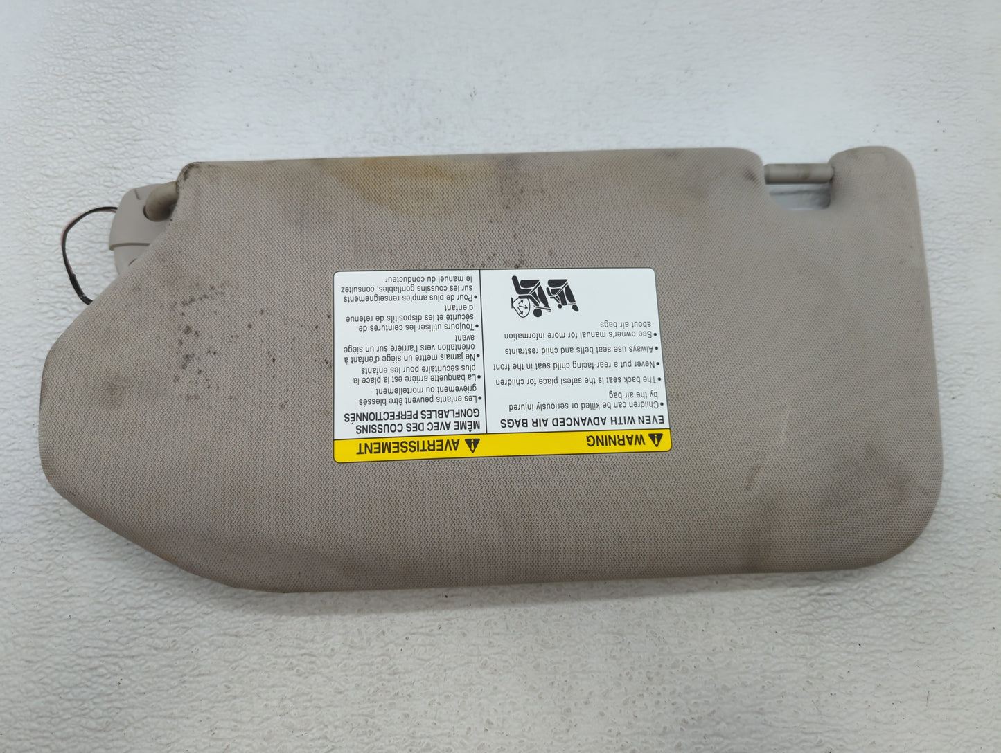 2019-2020 Nissan Pathfinder Sun Visor Shade Replacement Passenger Right Mirror Fits Fits 2019 2020 OEM Used Auto Parts - Oem
