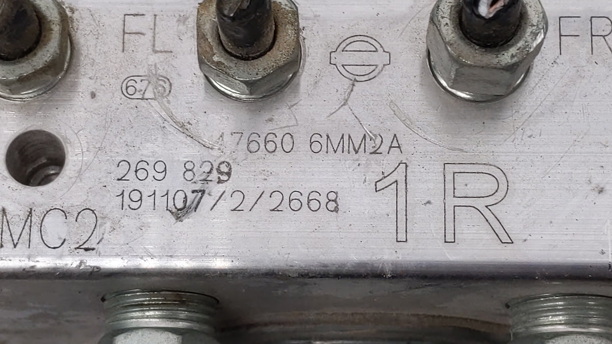 2019-2021 Nissan Rogue Sport Anti-Lock Brake ABS Pump Module Actuator OEM P/N:47660 6MM2A Fits Fits 2019 2020 2021 OEM Used