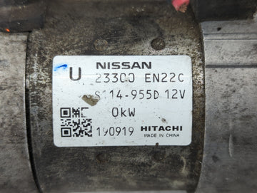 2013-2019 Nissan Sentra Car Starter Motor Solenoid OEM P/N:23300 EN22C Fits Fits 2013 2014 2015 2016 2017 2018 2019 2020 OEM Used Auto Parts