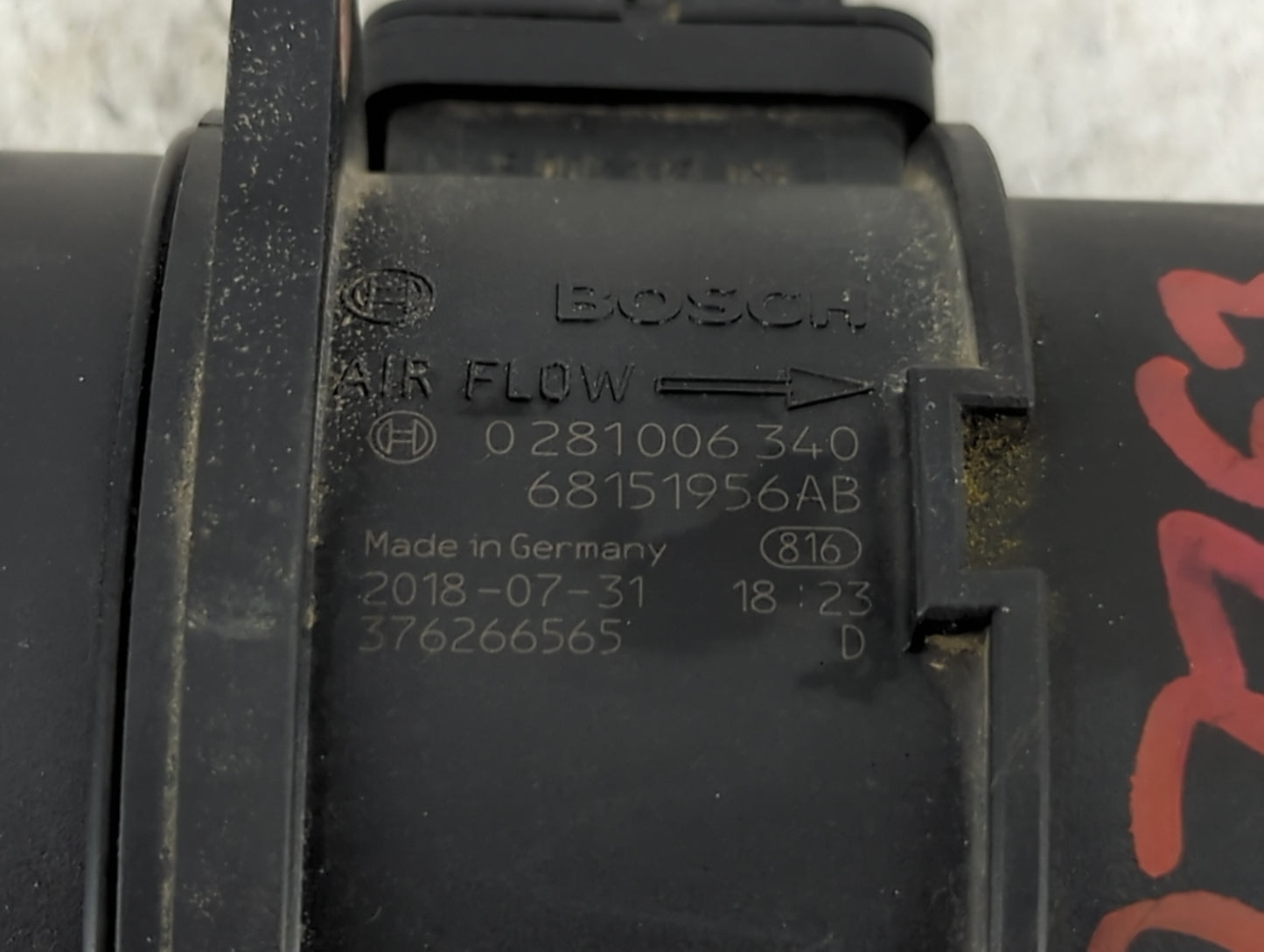 2014-2018 Ram 1500 Mass Air Flow Meter Maf 1488313 - Oemusedautoparts1.com